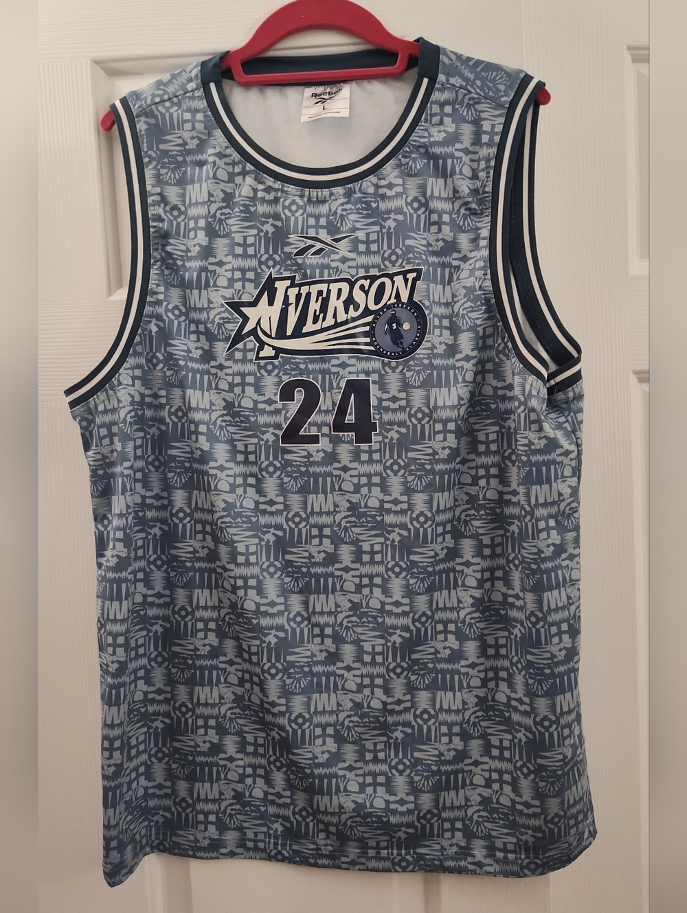 Reebok Allen Iverson Round Ball Tournament Exclusive Jersey, Number 24, Large